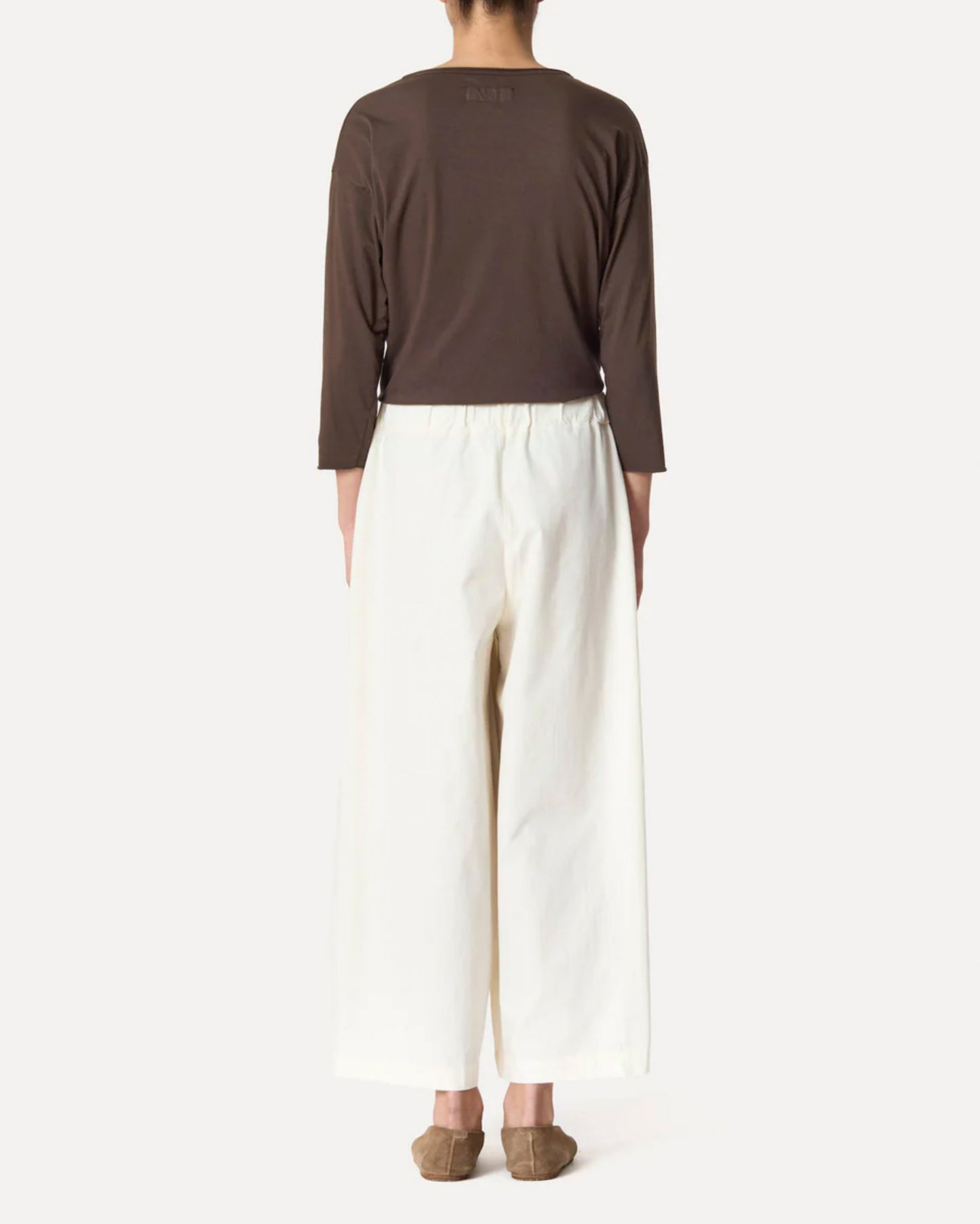 Women’s Pants 100% Cotton Poplin Lightweight - Ivory Avorio