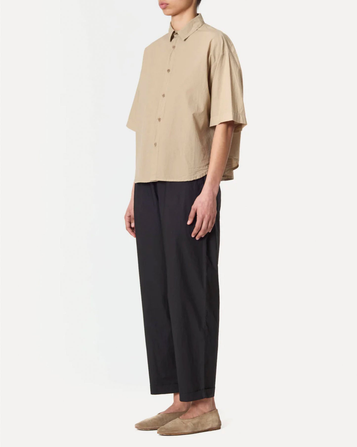 Women's Shirt Premium 100% Cotton Poplin - Ivory Cream Sonora