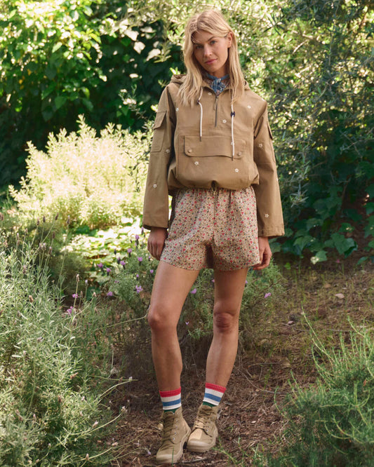 Sweatshirt E Trailhead Pul Khaki-With-Daisy-Emb