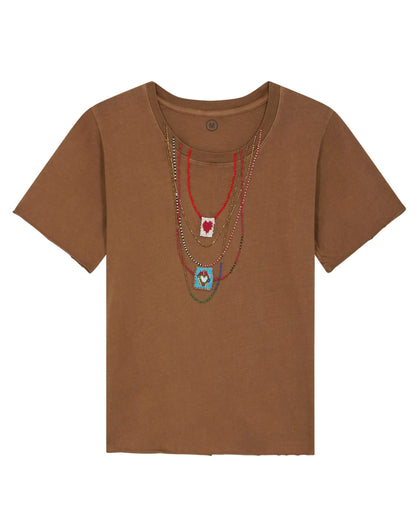 Men's T-Shirt 100 Percent Supima Cotton Knit - Summer Brown
