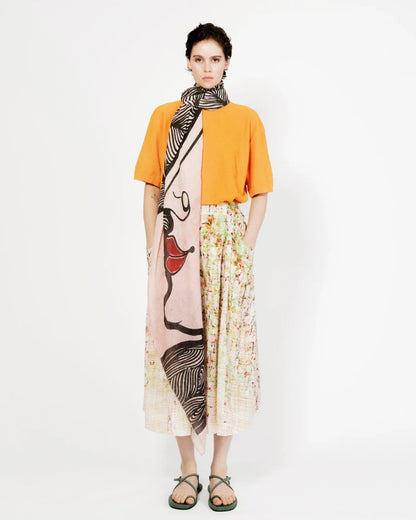 Women's Scarf Silk-Modal-Blend Lux - Pink-Blossom