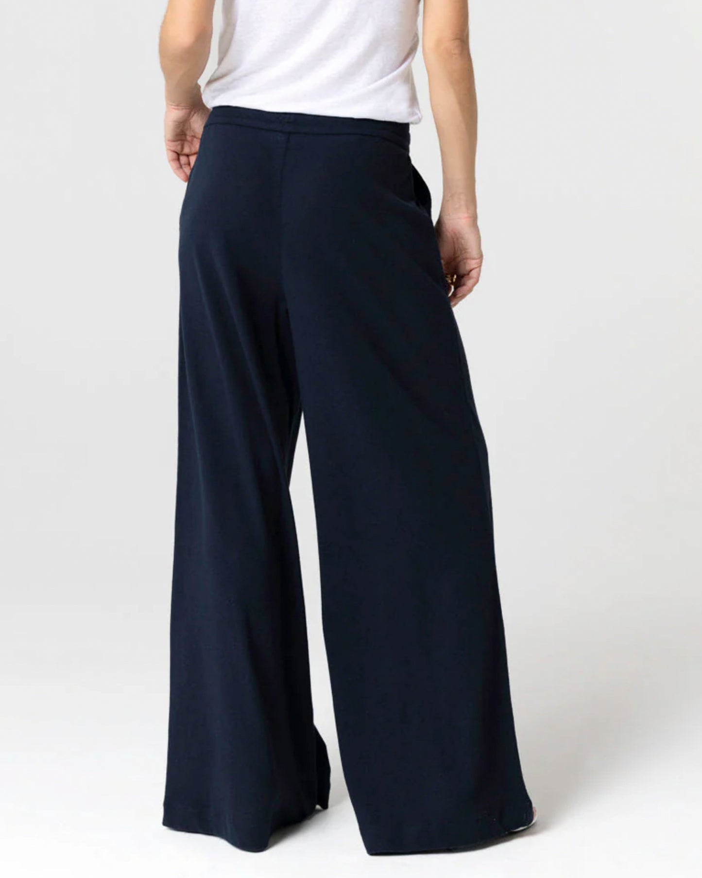 Pants in Cotton / Linen Marine