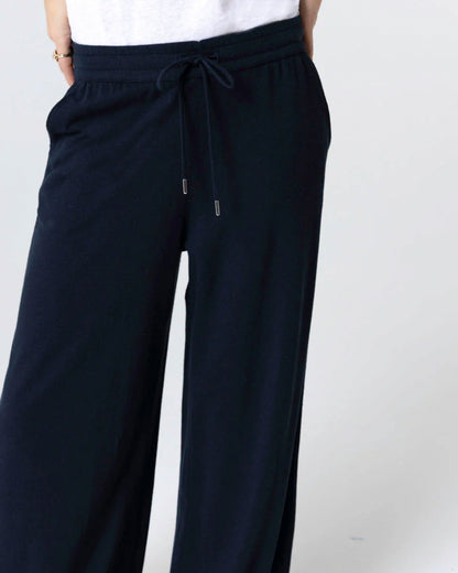 Pants in Cotton / Linen Marine