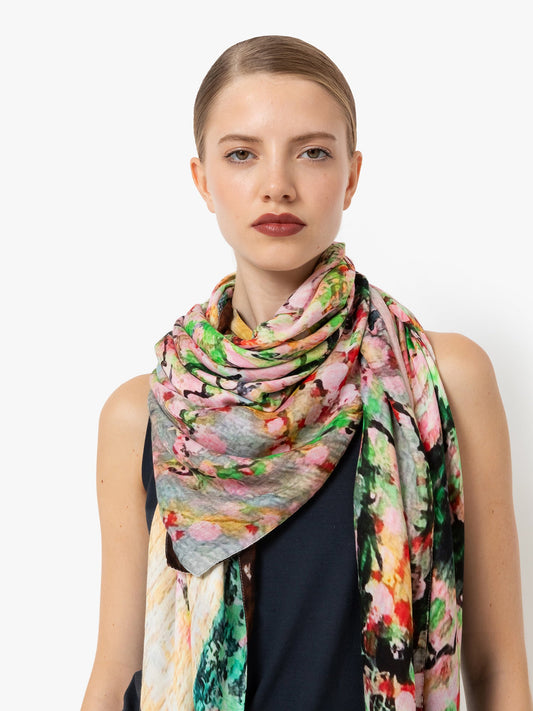 Women's Scarf Silk-Modal-Blend Lux - Pink-Blossom