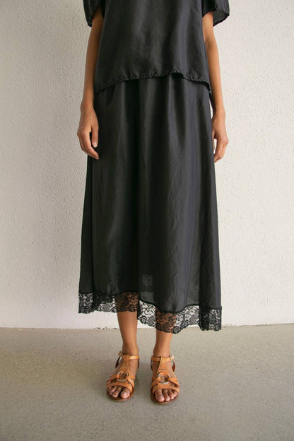 Tank La Fille Lace To Black