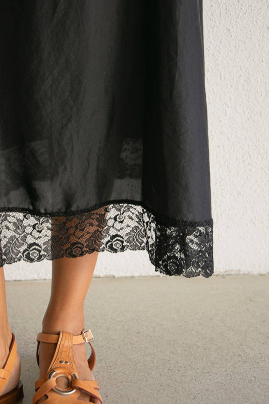 Tank La Fille Lace To Black