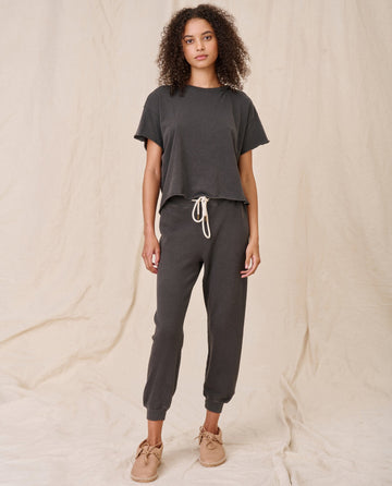 Pants The Cropped Sw B590085 Washed-Black