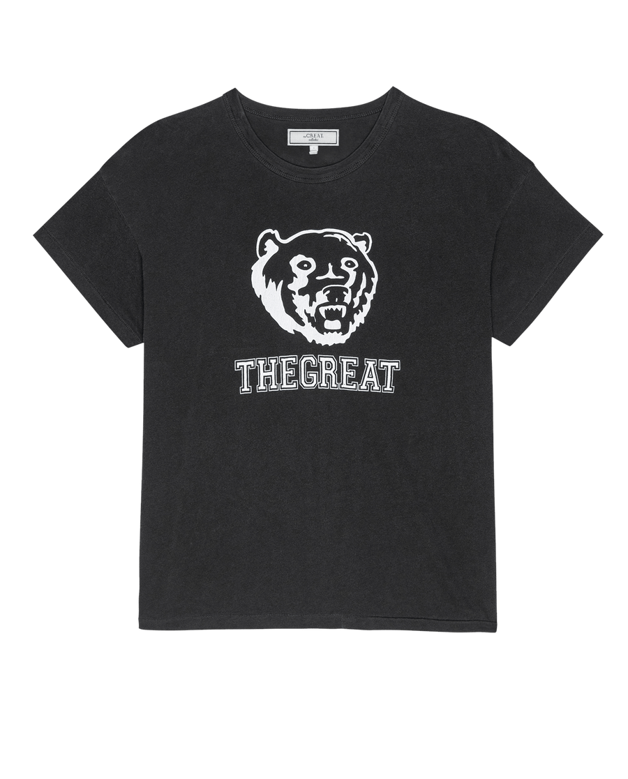 Tshirt T209002bg Boxy Crew Bear Washed-Black