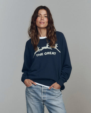 Sweatshirt College Deer Navy