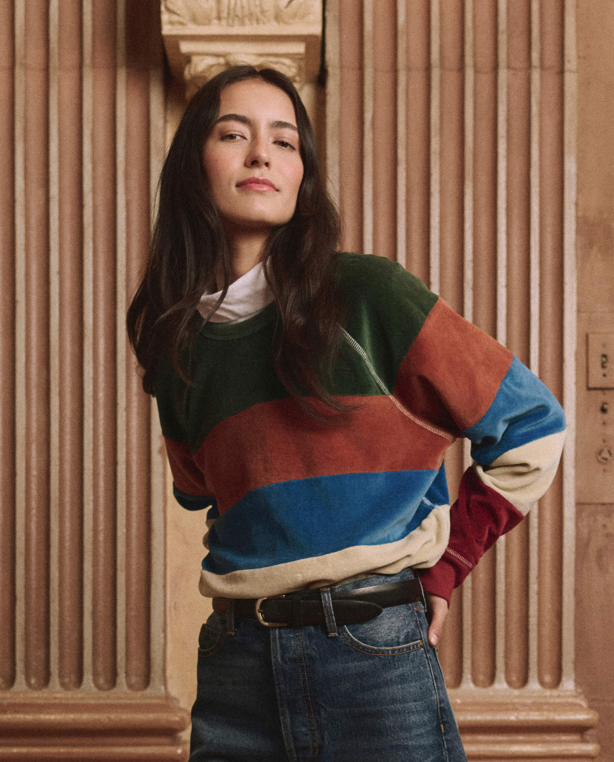THE GREAT-475 COLLEGE PIECED STR-ARROYO STRIPE_02.jpg
