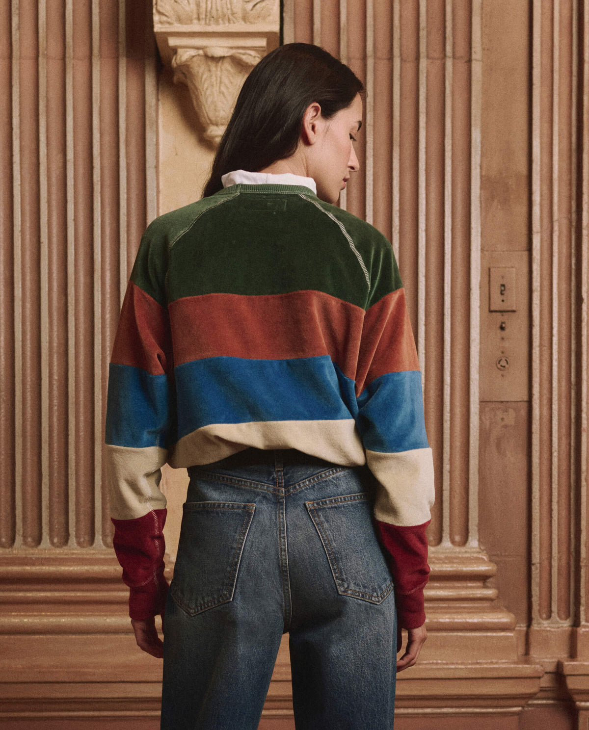 THE GREAT-475 COLLEGE PIECED STR-ARROYO STRIPE_05.jpg