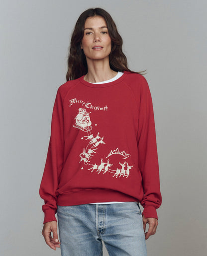Sweatshirt College Sleigh 1-Red