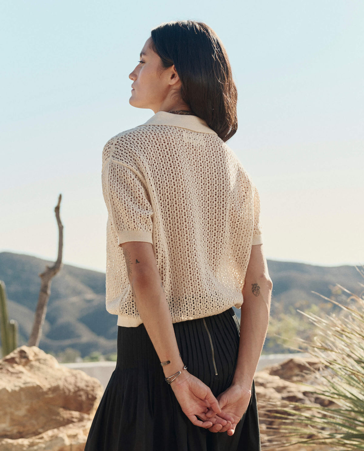 THE GREAT-475 CROCHET POLO-CREAM_05