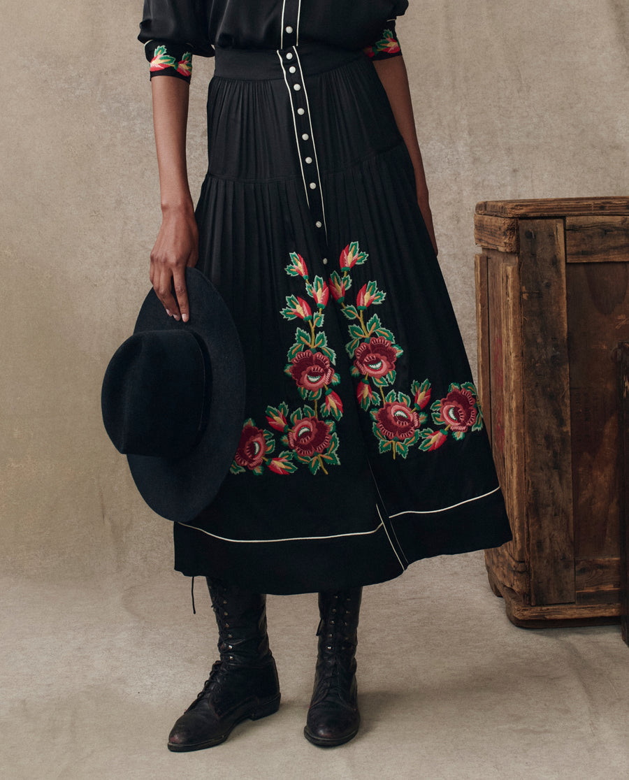 Skirt Heirloom Rose Sk Black