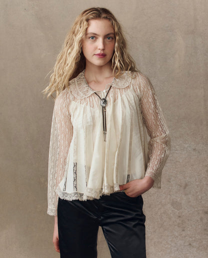 Blouse Keepsake Lace Sh Cream