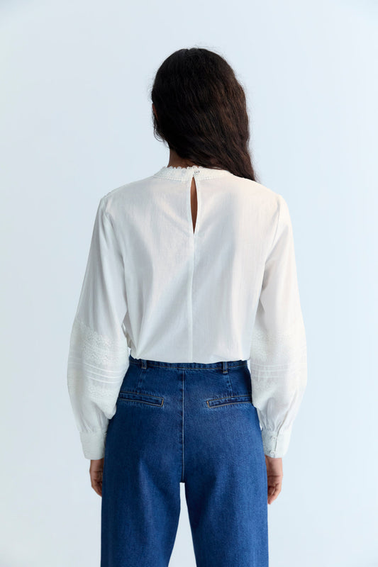Blouse Perla Blouse Moonlight-White