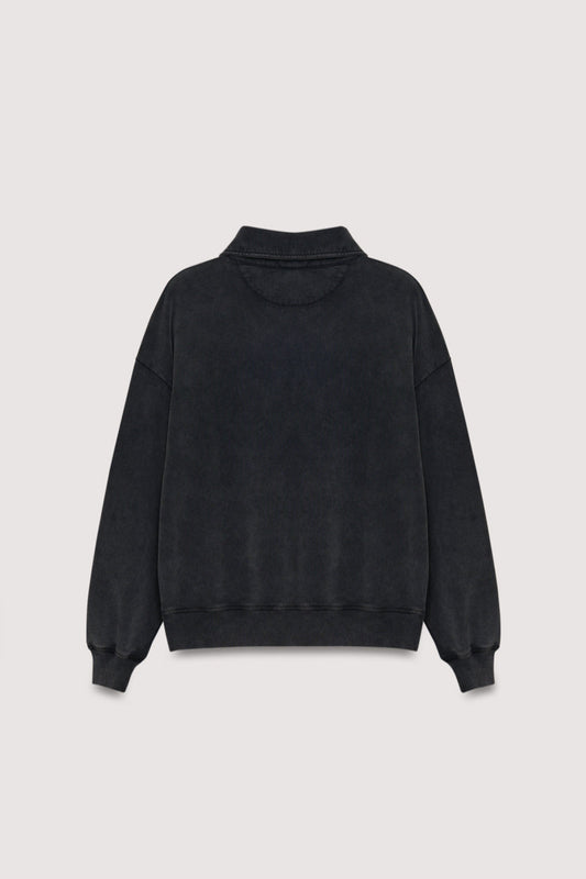 Sweatshirt Valeria Polo Washed-Grey