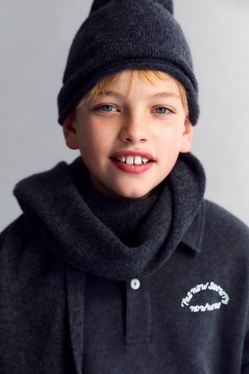 Sweatshirt Valeria Polo Washed-Grey