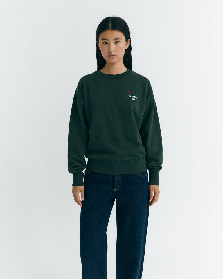Sweatshirt Jodie Flower Tm Green