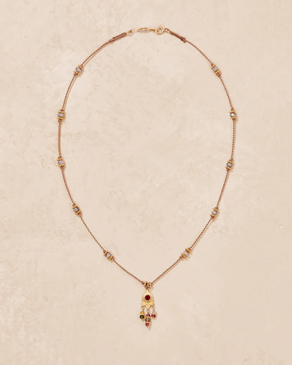 Necklace Padma Chaine Grenat