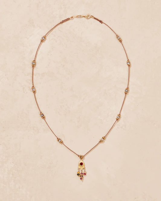 Necklace Padma Chaine Grenat
