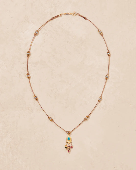 Necklace Padma Chaine Grenat