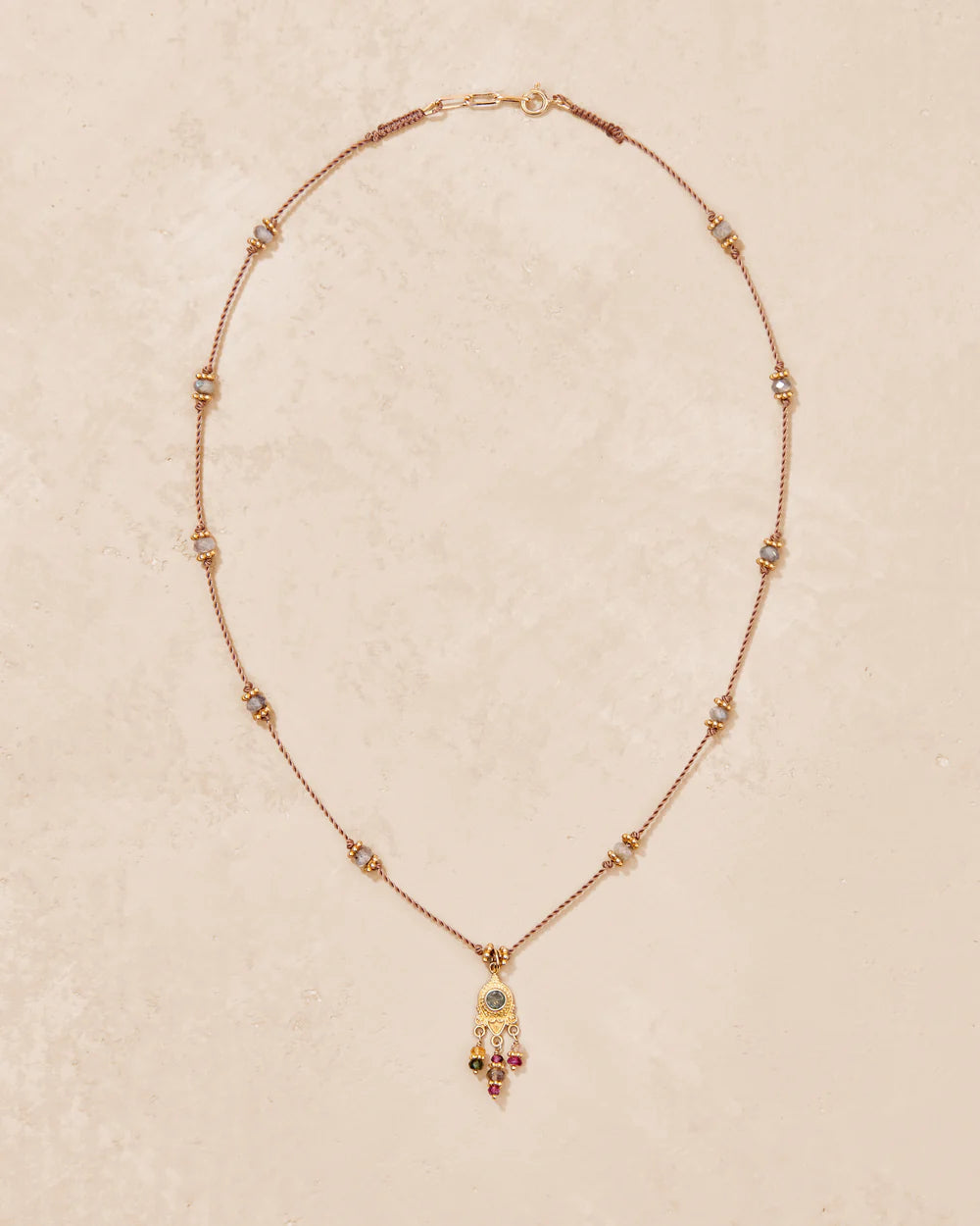 Necklace Padma Chaine Grenat