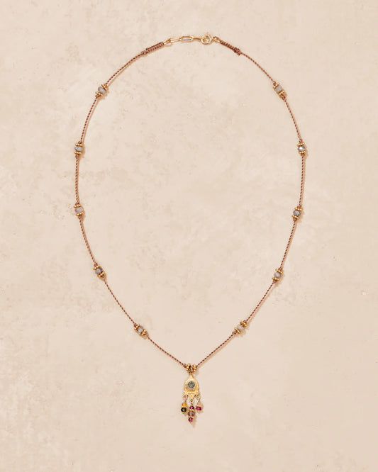 Necklace Padma Chaine Grenat