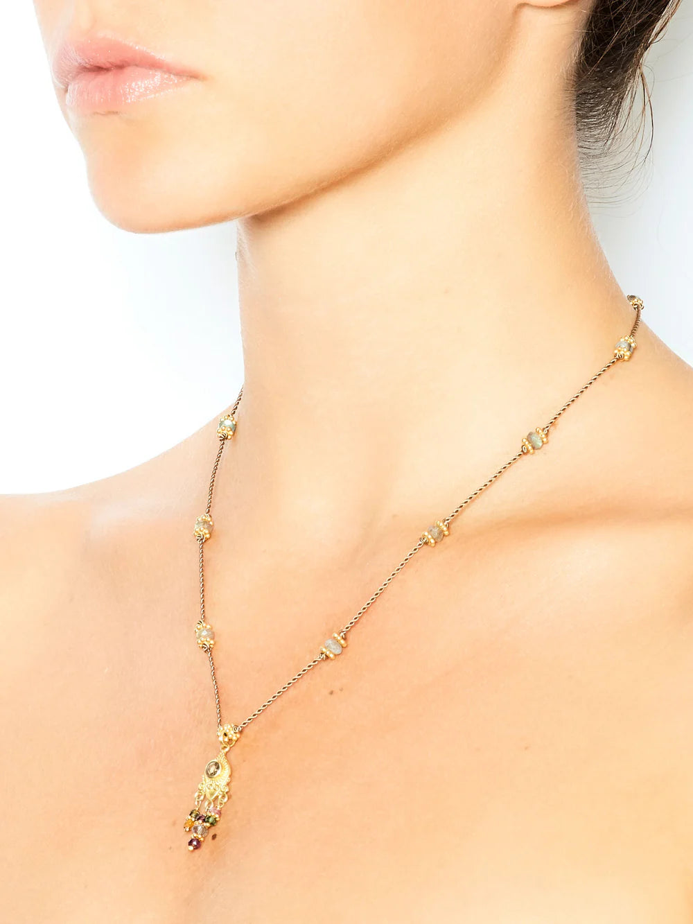 Necklace Padma Chaine Grenat