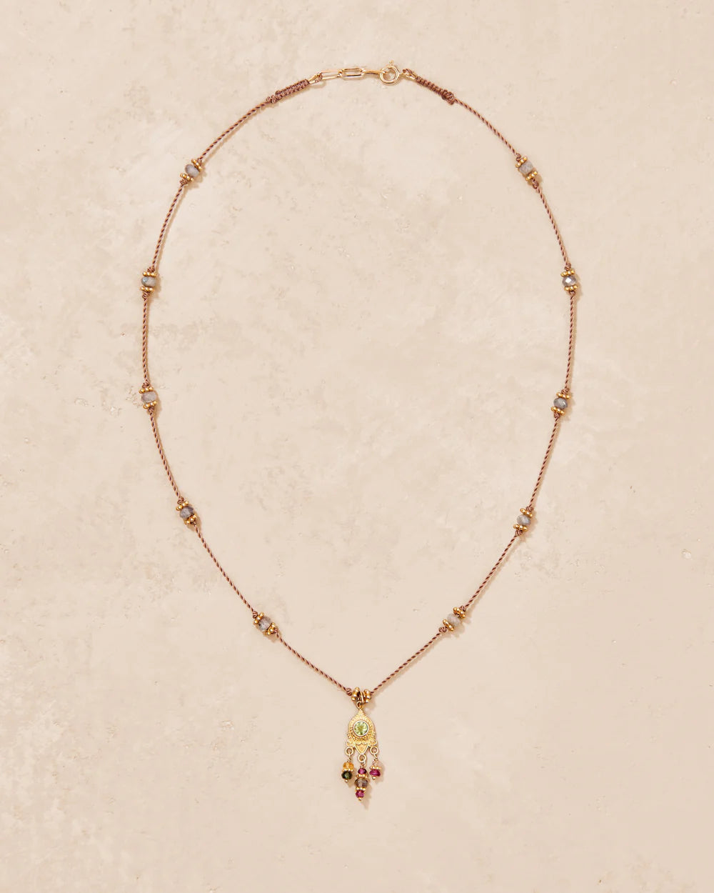 Necklace Padma Chaine Grenat