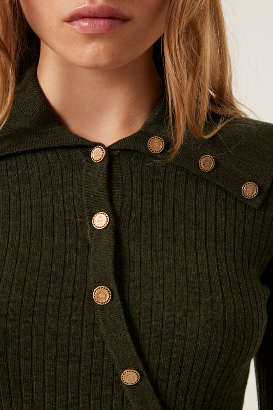 Pullover Moma Flecked-Khaki