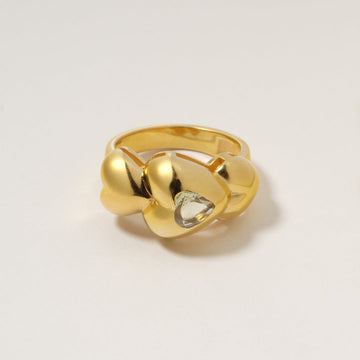 Ring Joli Coeur Bague Quartz-Citron