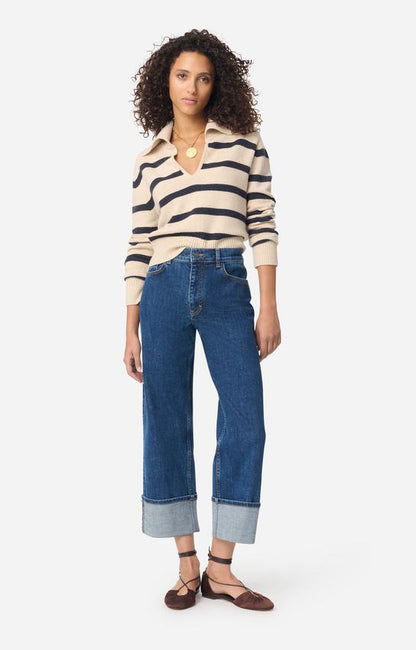 Vanessa Bruno Women's High-Waist Straight Leg Structured Denim Jeans -  Blue Royal