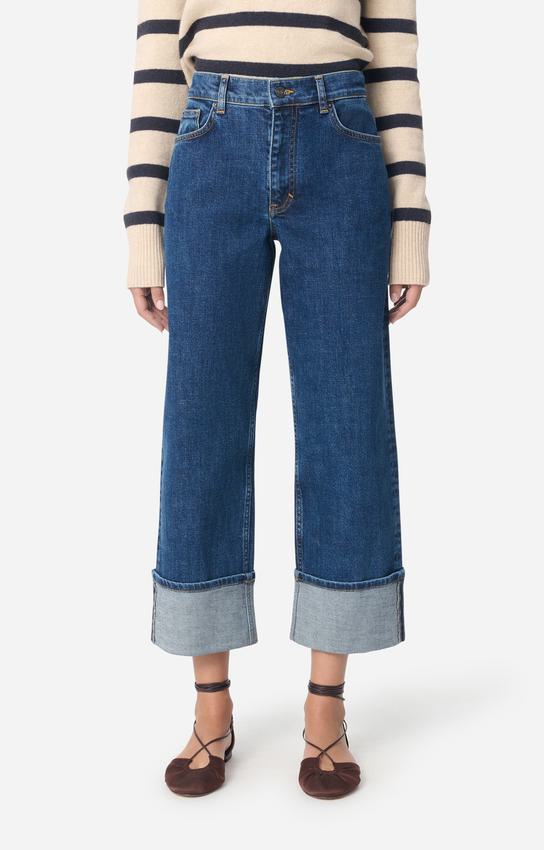 Vanessa Bruno Women's High-Waist Straight Leg Structured Denim Jeans -  Blue Royal