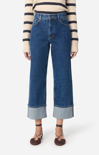 Vanessa Bruno Women's High-Waist Straight Leg Structured Denim Jeans -  Blue Royal