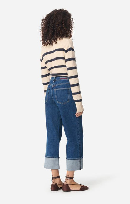 Vanessa Bruno Women's High-Waist Straight Leg Structured Denim Jeans -  Blue Royal