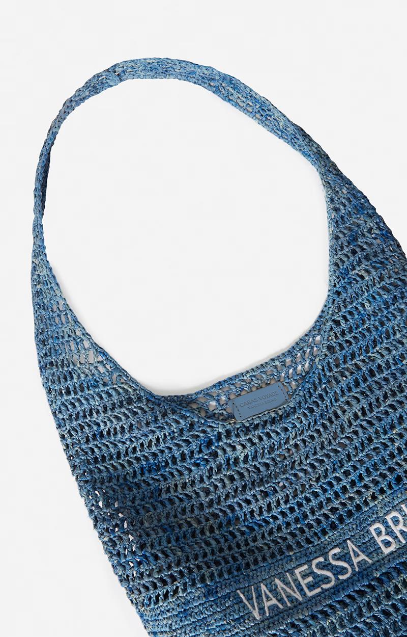 Raffia Hobo 3eve60-v40819 Bleu