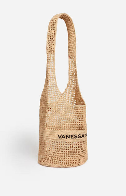 Women's Classic Beach Tote Bag Raffia - Sable-Noir