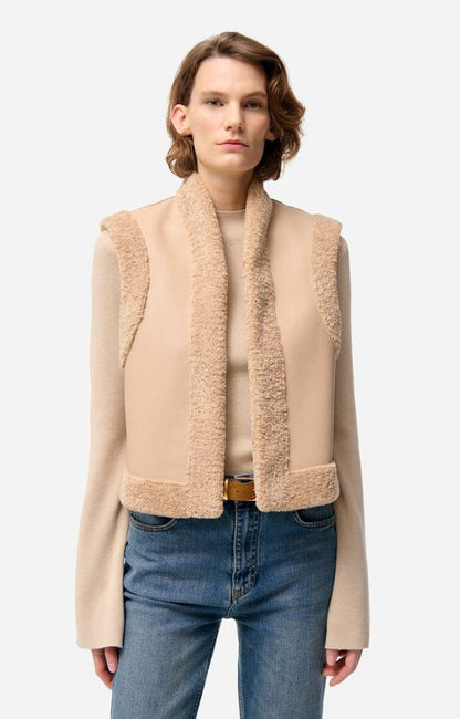 Gilet 4hva41-v02707 Biscuit