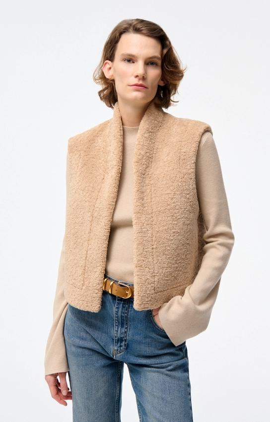 Gilet 4hva41-v02707 Biscuit