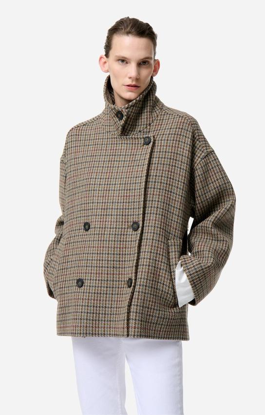 Vanessa Bruno | Ferman Oversized Pea Coat - Multicolour Wool Multicolore