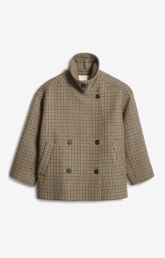 Vanessa Bruno | Ferman Oversized Pea Coat - Multicolour Wool Multicolore