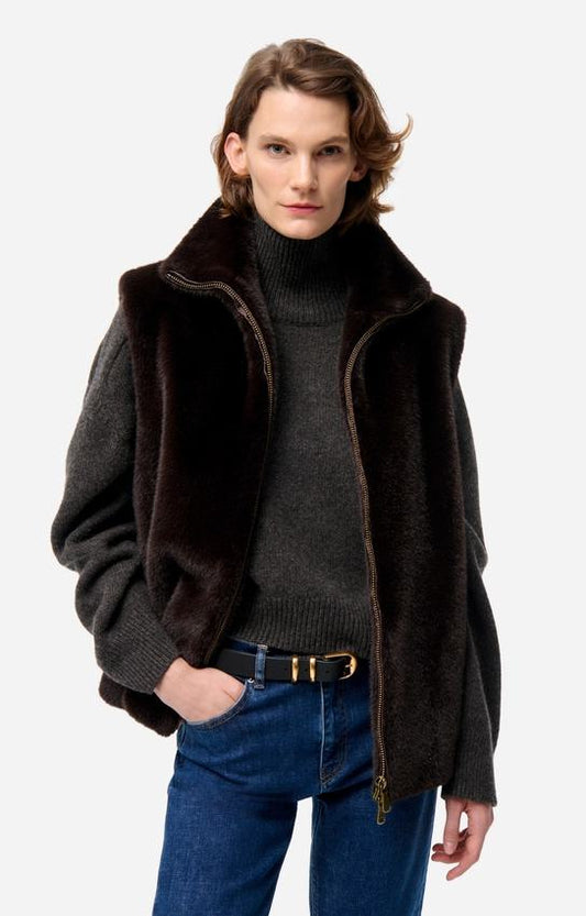 Gilet 5hva39-v03743 Brun