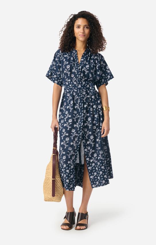 Women Midi Dress Viscose Crepe Satin Finish - Noir