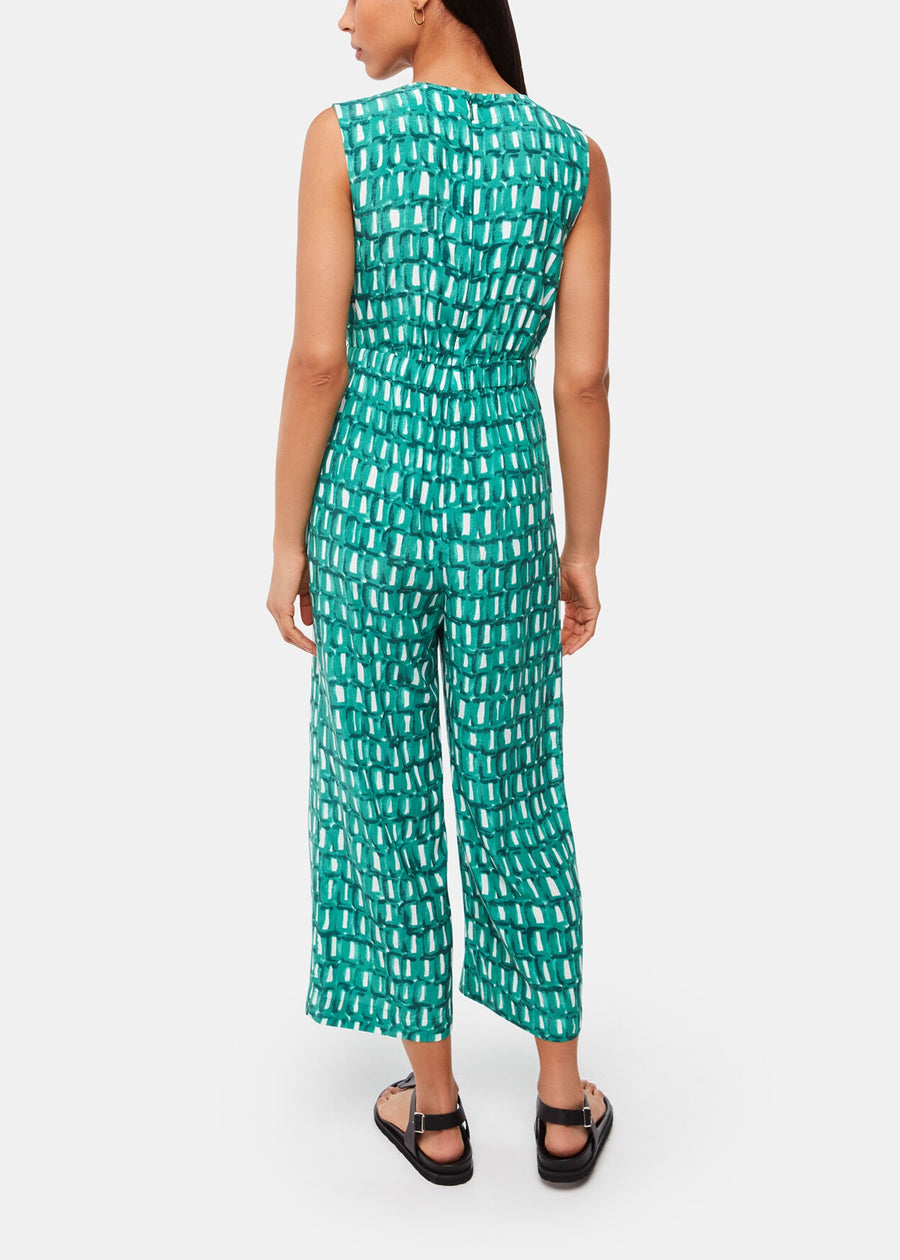 Linked Smudge Lorna Jumpsuit 38480 Green-multi