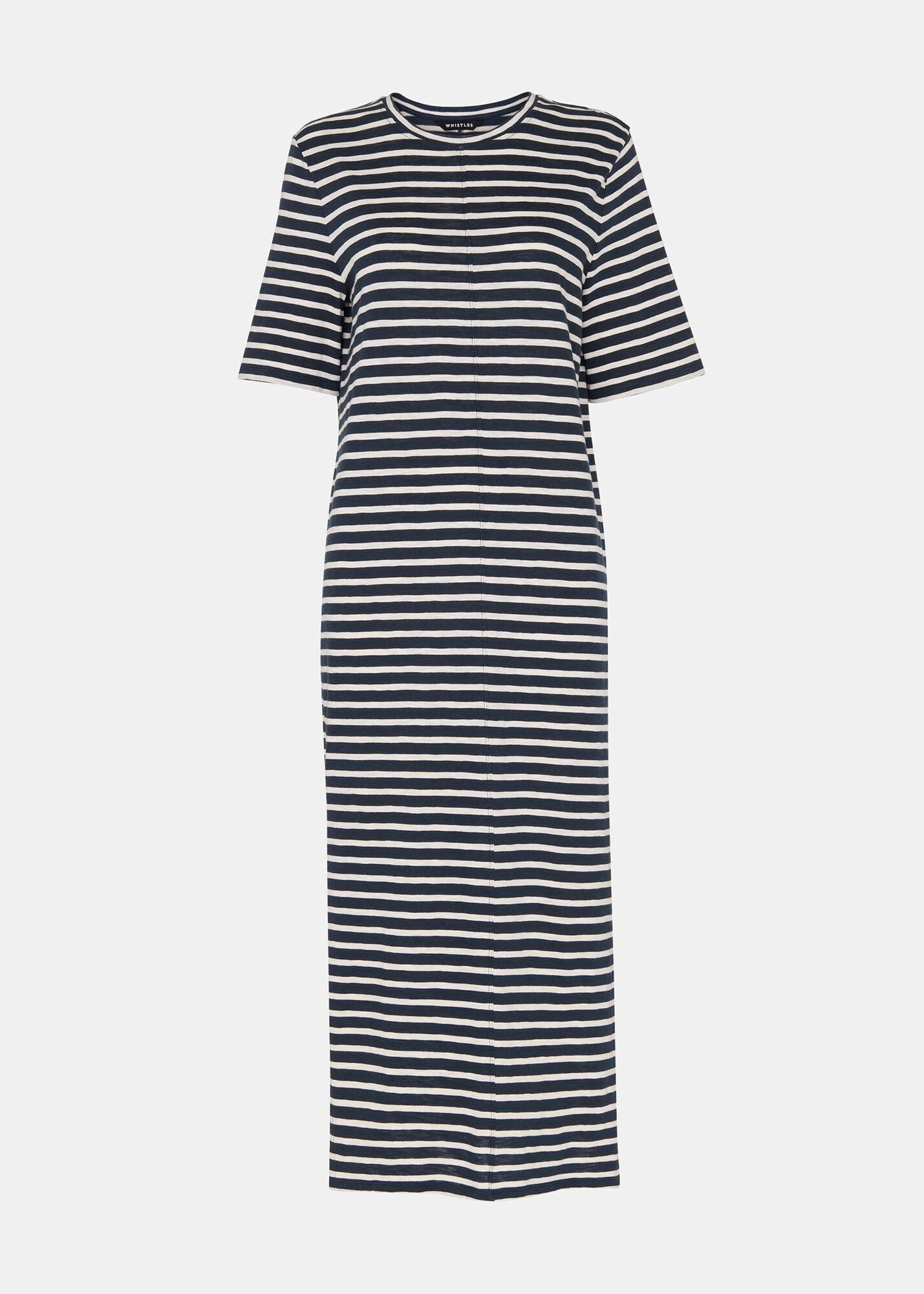 Breton Stripe Jersey Dress 38869 Blue-multi