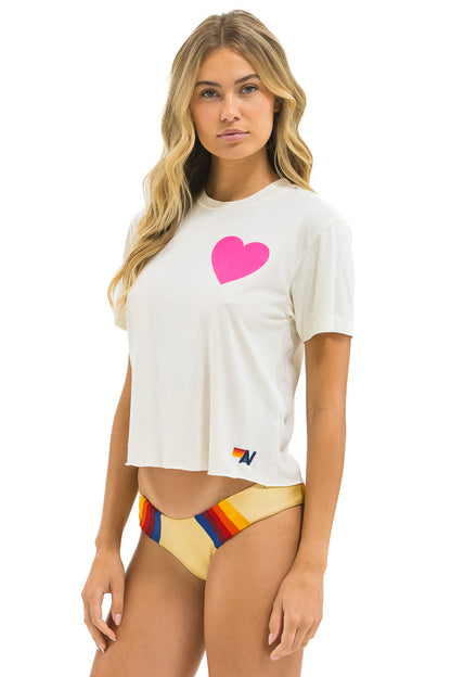 Tshirt Wtcht Vintage-White-N-Pink