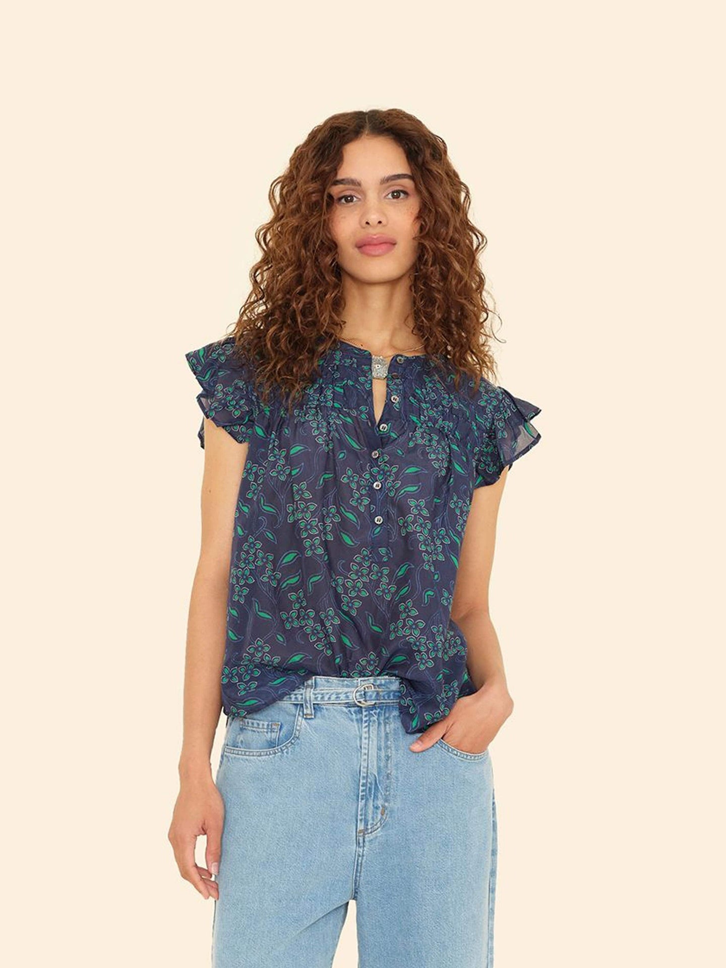 Blouse X5wlp000 Bria Top Navy-Green