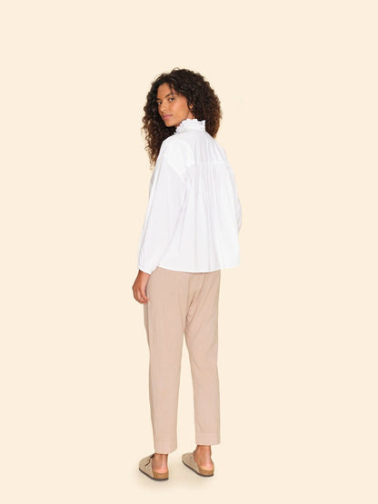 XIRENA | Draper Pant - Beige Cotton Poplin Sand-Dollar