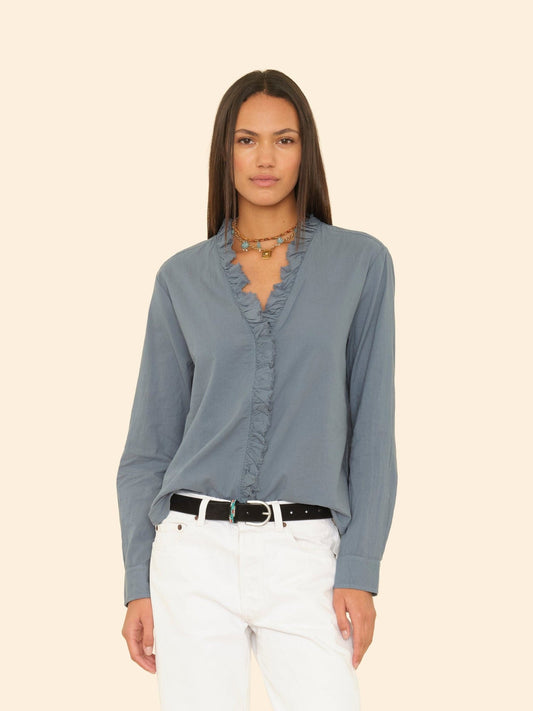 Blouse Kayde Shirt Steely-Blue